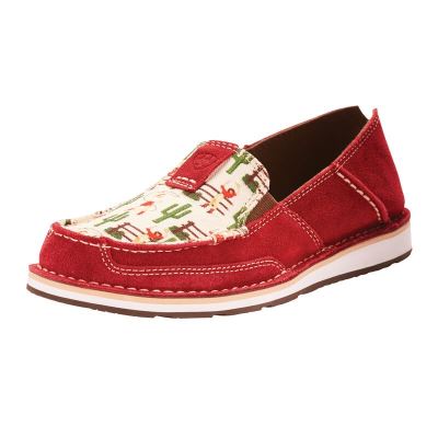 Ariat Cruiser - Loafers Schoenen Rood / Wit Dames - 17209-820